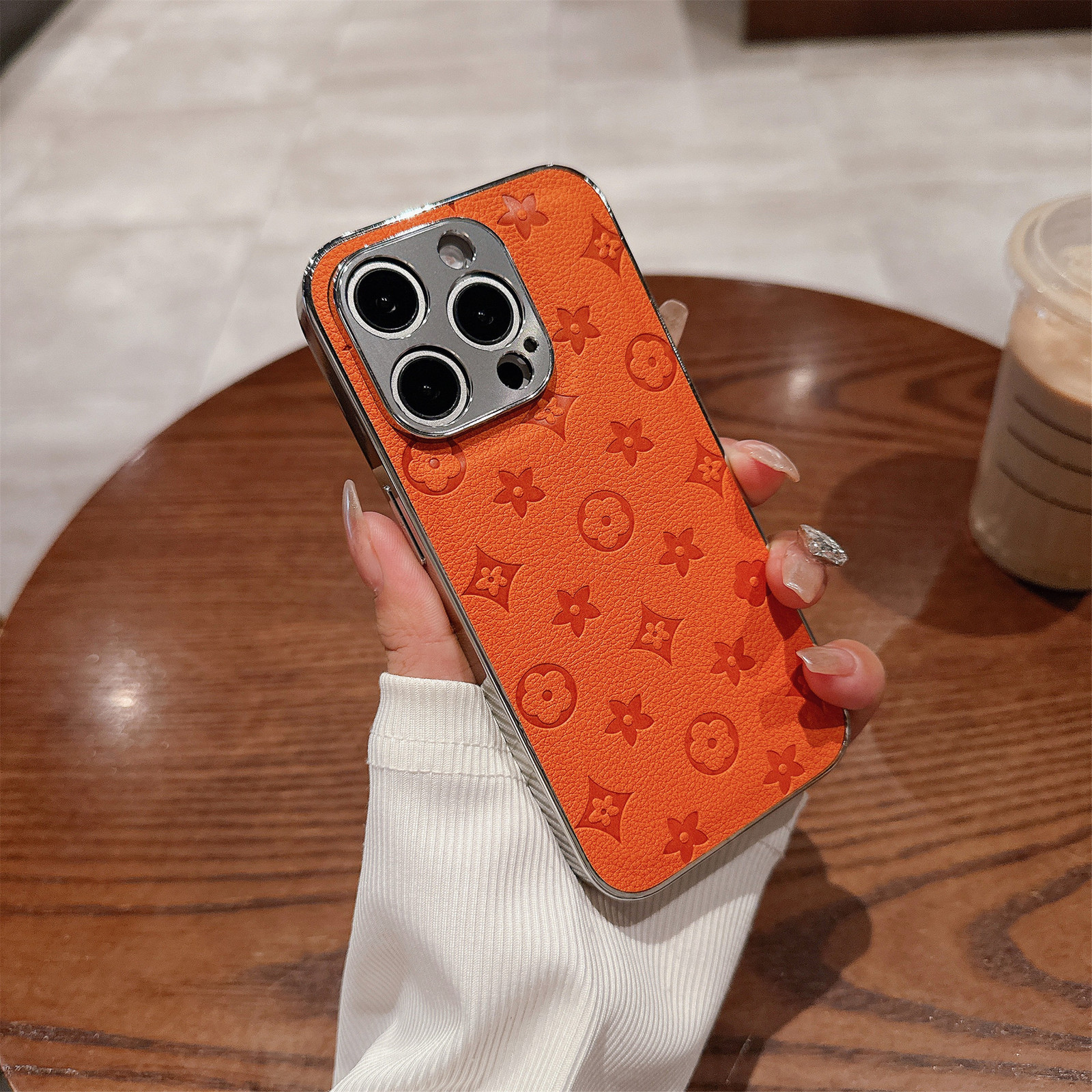 Electroplated Compatible Case 15 Case Flowing Light Embossed Full Coverage Protective Case 250712