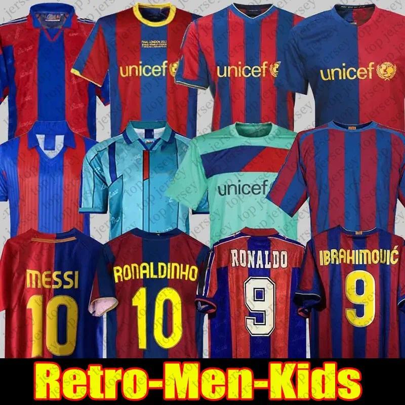 Barcelone Retro Soccer jerseys NEYMAR JR 96 97 ROMARIO RIVALDO RONALDO HENRY RONALDINHO 05 06 08 09 10 11 XAVI INIESTA MESSIS Classic Vintage