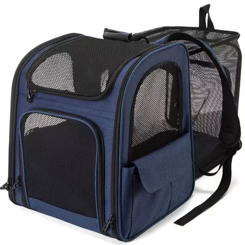 Cat bag - Portable dual-shoulder expandable large-capacity backpack for pets, with breathable design suitable for cats.
