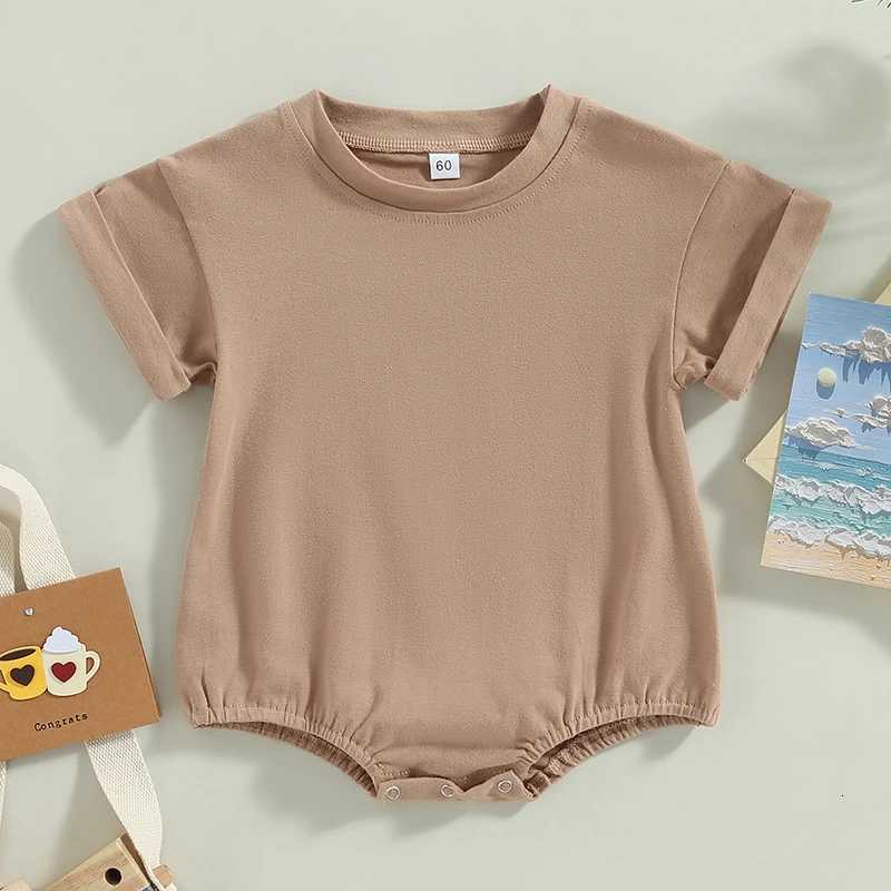 Newborn Baby Romper Summer Crewneck Romper Clothing Solid Casual Loose Jumpsuits Toddler Infant Boy Girl Cotton Playsuit XJ250712