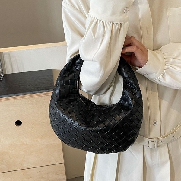 Luxury Brand Designer Bag Foreign Trade Trendy Textured Woven Handbag For Women 2024 Summer New Versatile Commuter Solid Color Underarm Bag Shoulder B