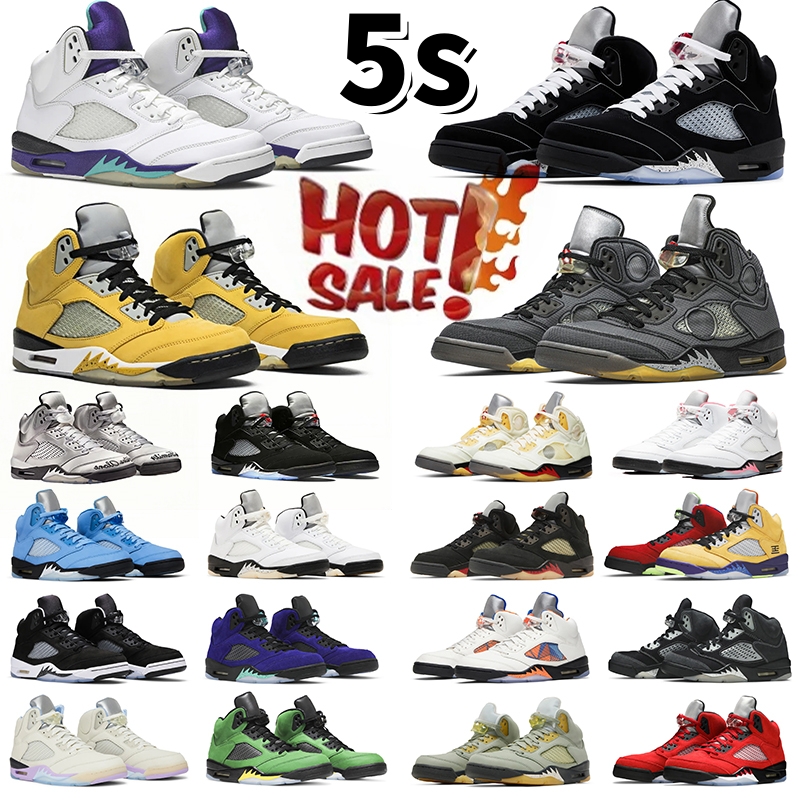 New 5s Plaid DusK 5s Basketball 5Shoe Men Black Metallic Medium Soft Pink Reimagined University Blue Olive Fire Red Silver Trainer Sneakers