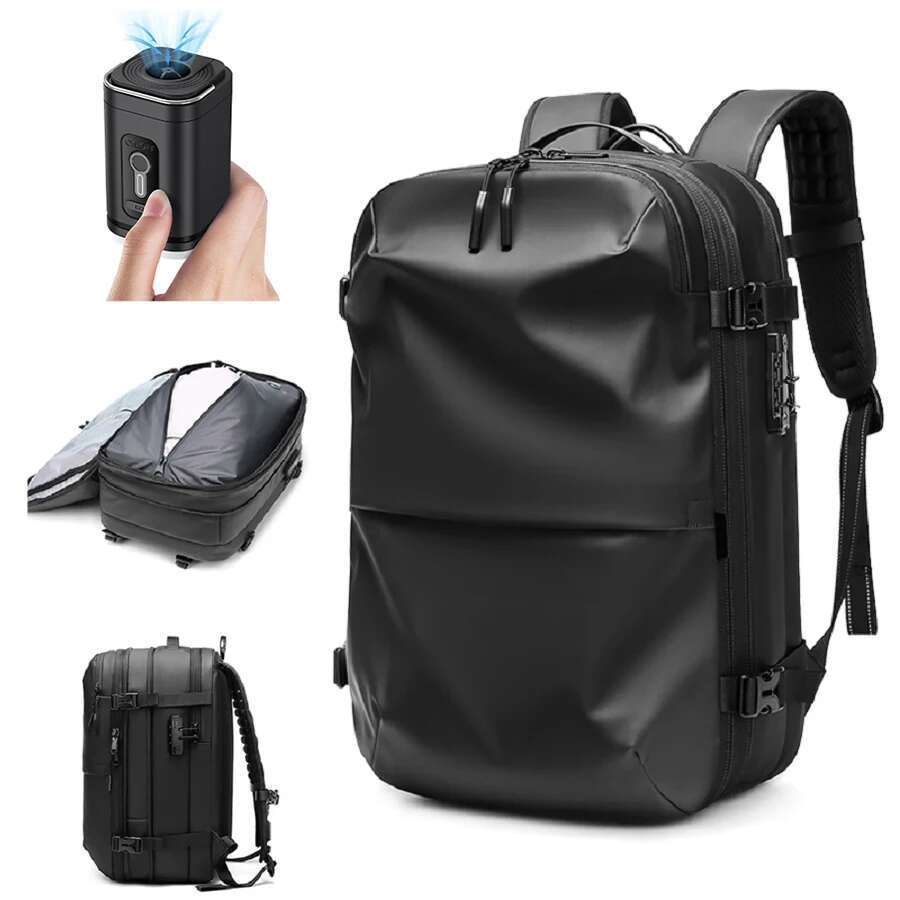 Men Travel vacuum compression 17 inch Laptop Business Large Capacity school Backpack Expanded Hiking backpack