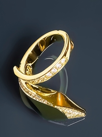 Elegant Cubic Zircon Heart Rings for Women Stainless Steel Ring Trendy Snake Shaped Couple Jewelry kpop Anillos Mujer 250711