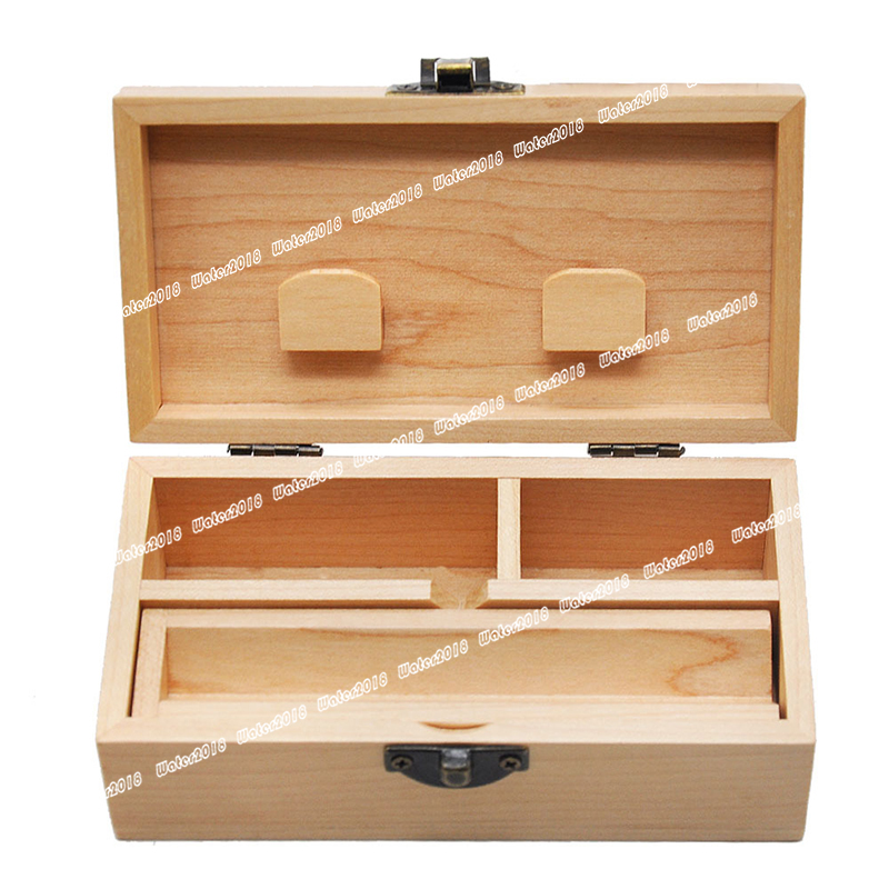 Natural Handmade Tobacco Wooden Stash Case Box Rolling Tray Wood Tobacco Herb Box Smoke Pipe Accessories 173*120*50MM