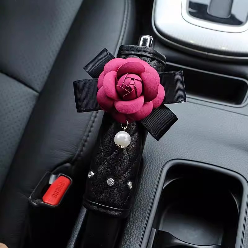 Car Interior Accessories Set Gear Shift Handbrake Cover Seatbelt Shoulder Pad Handle Cover Rearview Mirror Cover 250711