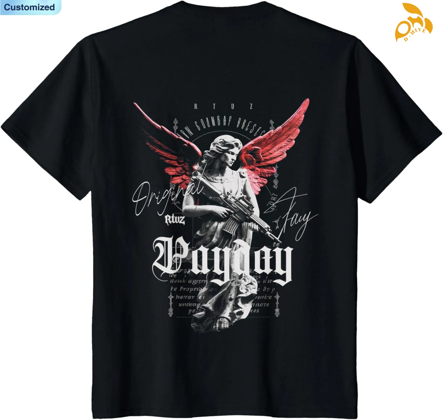 Free shipping for Men's T-Shirts Hip Hop Vintage Edgy Urban Y2K Back Print T Shirt Unisex Adults Kids Black Small many code number options attrac