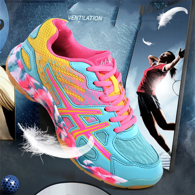 Fashion Badminton Shoes Women Sneakers Women High Quality Breathable Table Tennis Shoes Men Indoor Sports Volleyball Shoes Man