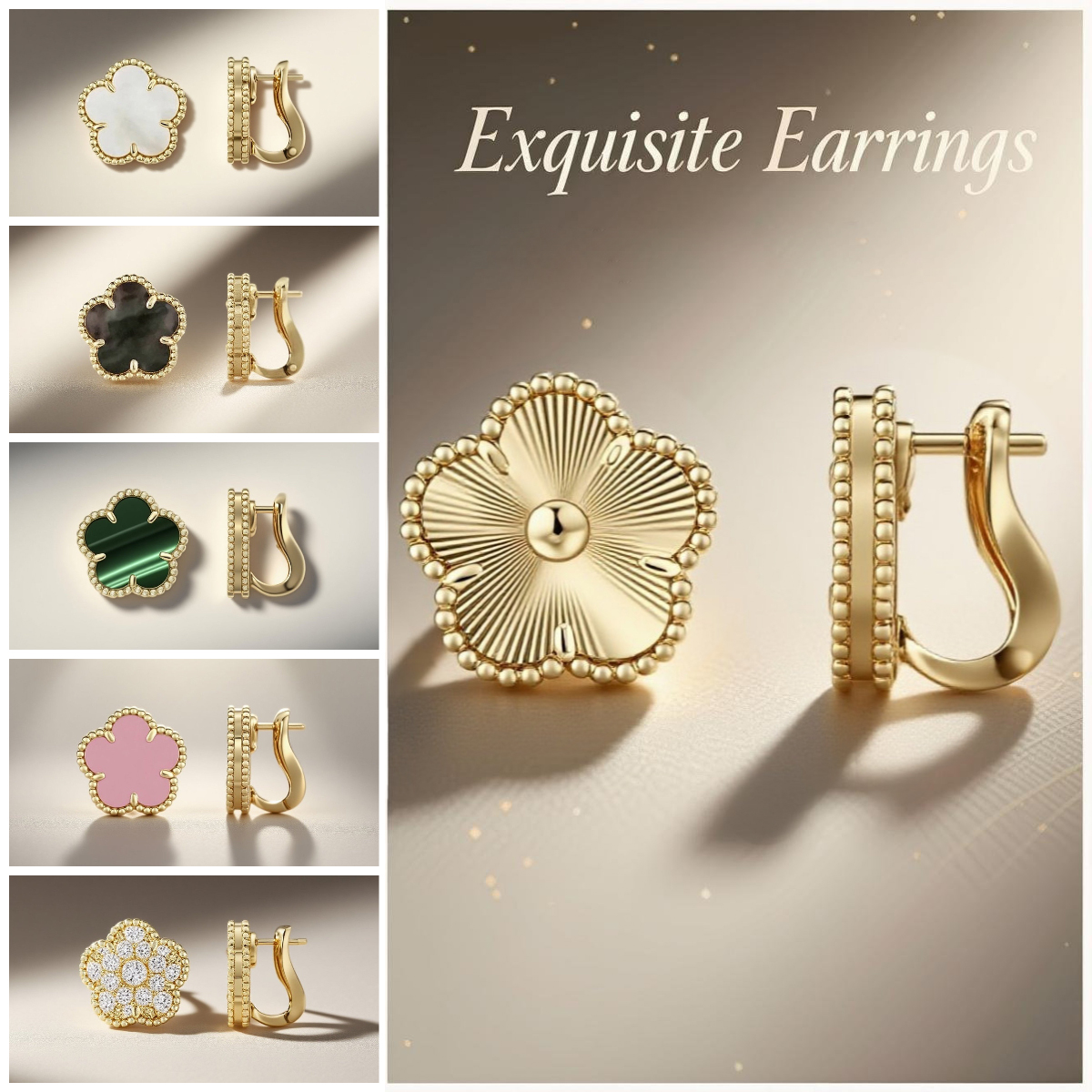 diamond earrings jewlery designer for women earrings clover earring 15mm wide mother of pearl clip ons earring flower stud earrings designer earing gifts for women