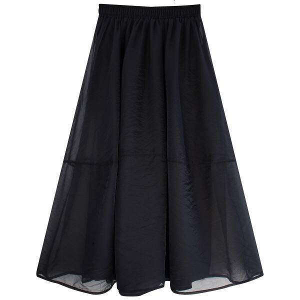 Summer White Slimming High-End Mesh Unique Design A-Line Petite Half Skirt Women's Fashion B5