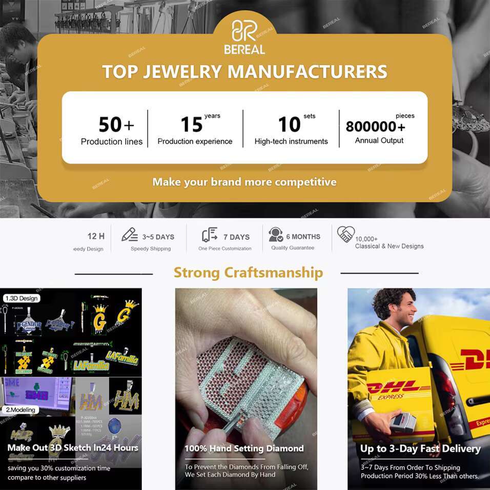 Factory Direat Gold Plated Moissanite Miami Cuban Chain Bracelet Iced Out Round Brilliant Cut 925 Silver Hip Hop Link Chain