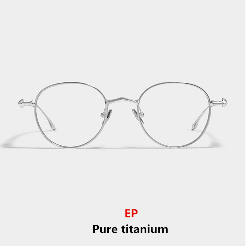 2025 New Optical Glasses Frame Men Women Korea EP Eyeglass Frames Titanium Eyewear Retro Prescription Myopia Round Eyeglasses