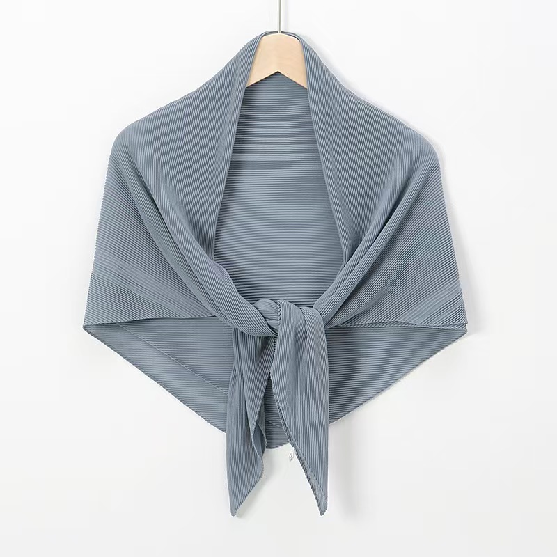 T1191 solid color pearl chiffon wrinkled Malaysian ladies headscarf sunscreen shawl