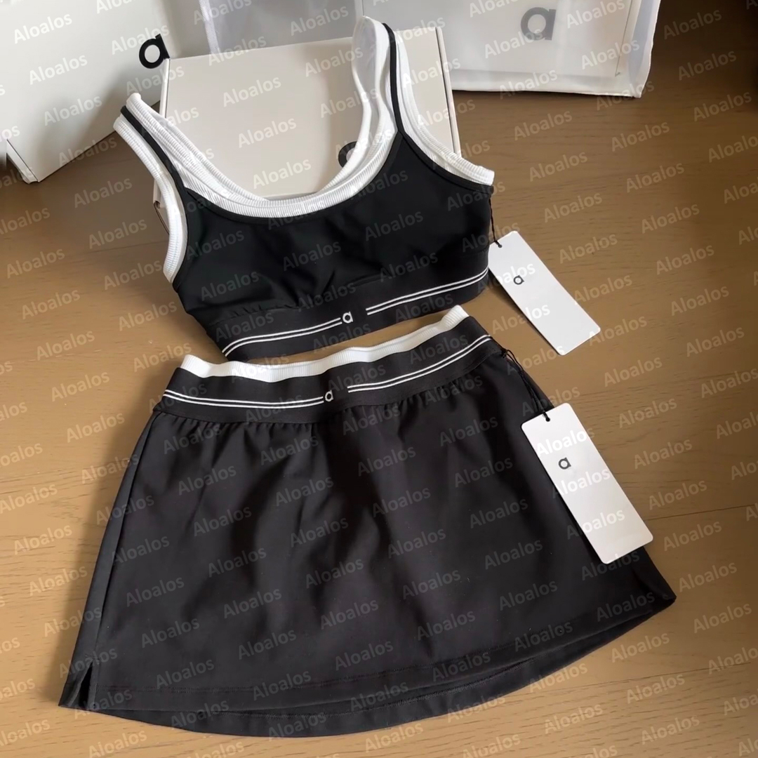 Women's Yoga Set Better Together Tennis Bra+ Skirt Designer Yogawomen Sets Gym Short Aloness Sports Outfit Alosetly Fitness Jogging Sportswear