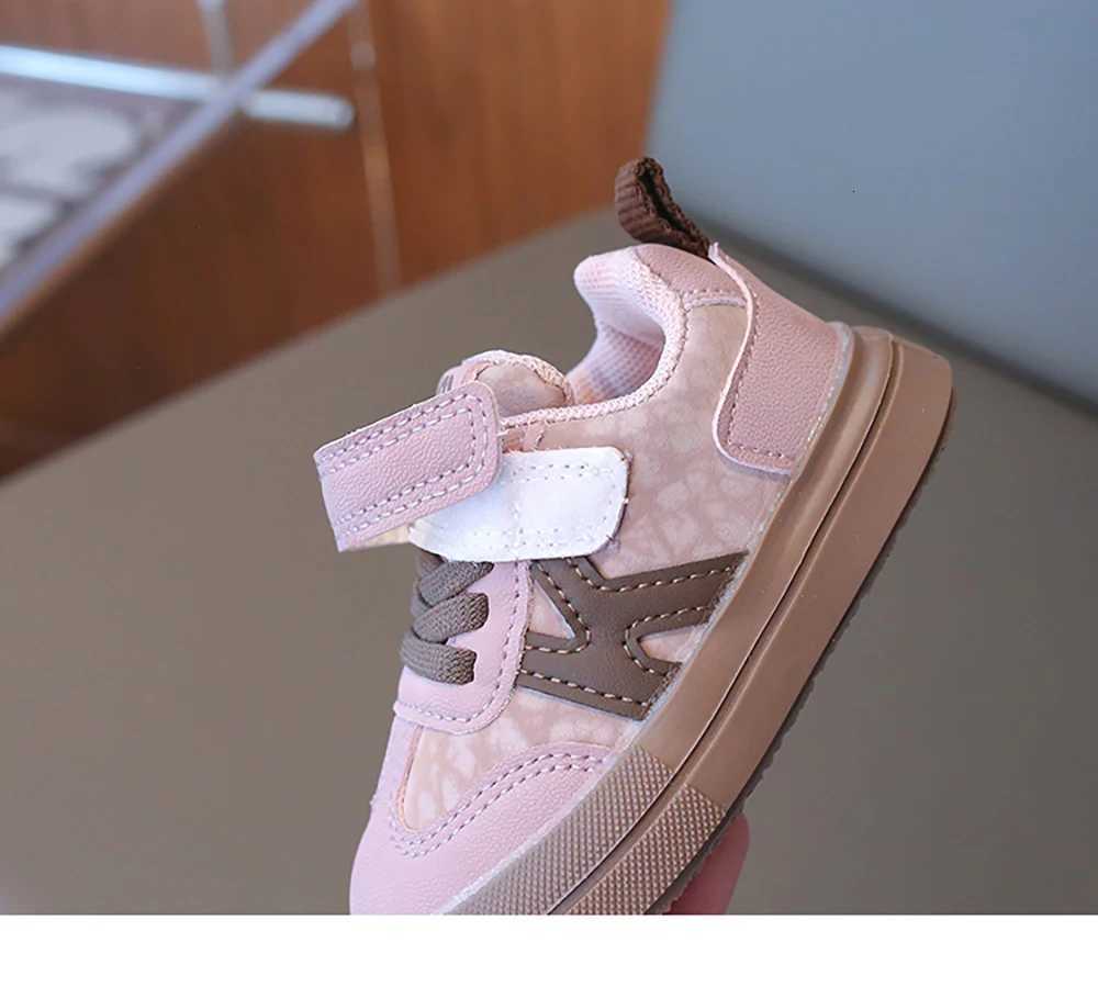 100% Cotton Linen Cotton Linen For Children PU Leather Boys Girls Sneakers Soft-soled Waterproof Infant Baby Ergonomics Kids Sneakers XJ250712