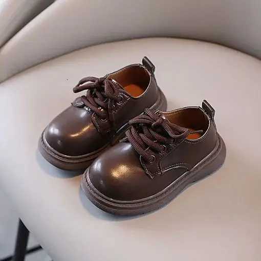 Boy PU Leather Shoes New Children Shoes Single Solid Color Casual Small Leather Shoes British Style Fashion Kids Students Shoes XJ250712