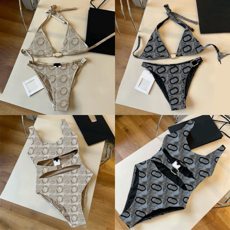 Luxury Sexy One Piece Monokini Swimwear Women Summer Beach Vacation Yacht Swimsuit Letters Waist Cut Off Bathing Suit