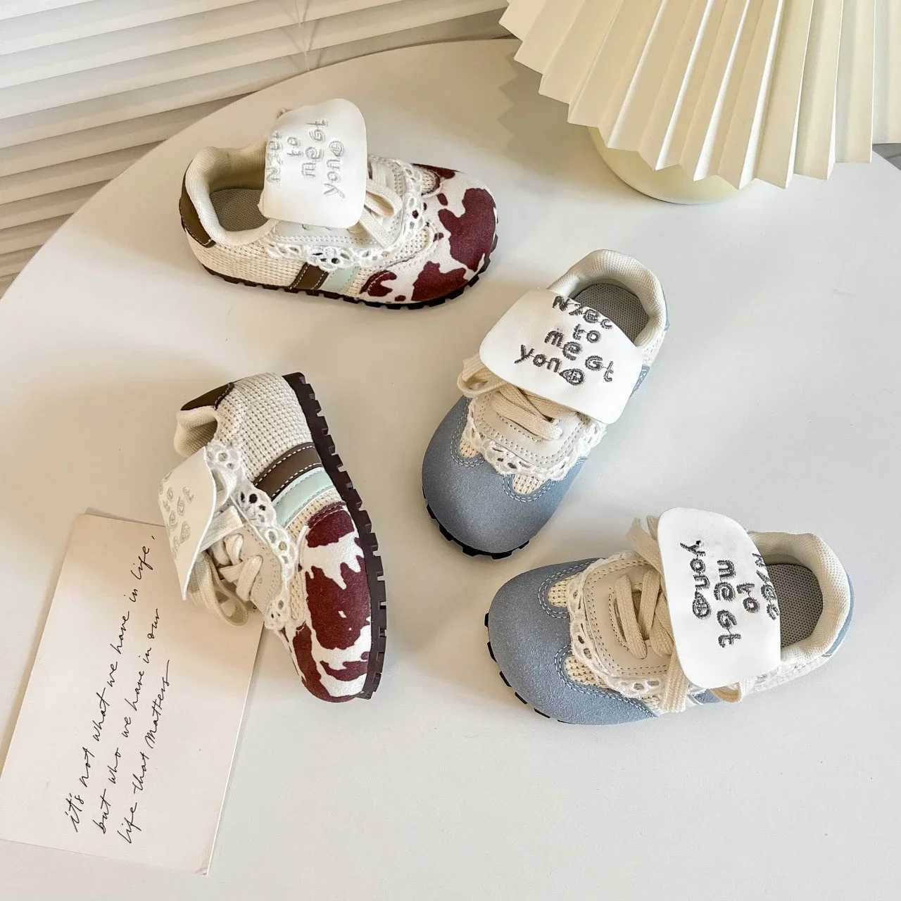 Kids Sports Shoes Round Toes Candy Color 2025 Spring Autumn Girls Casual Shoes Non-slip Soft Sole Children Flats Mesh Breathable XJ250712