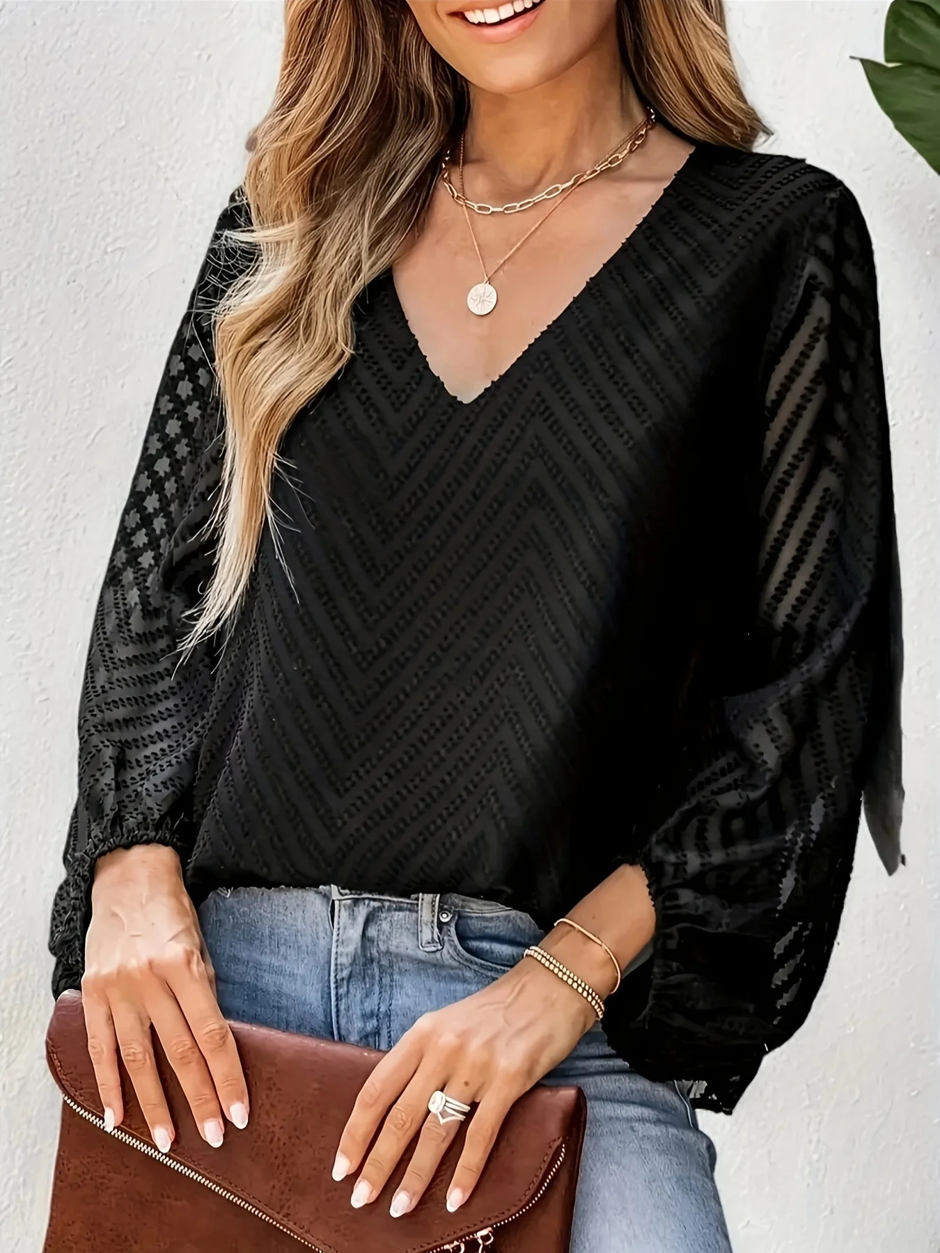 Womens plus size shirt summer chic elegant casual womens fashionable y250704