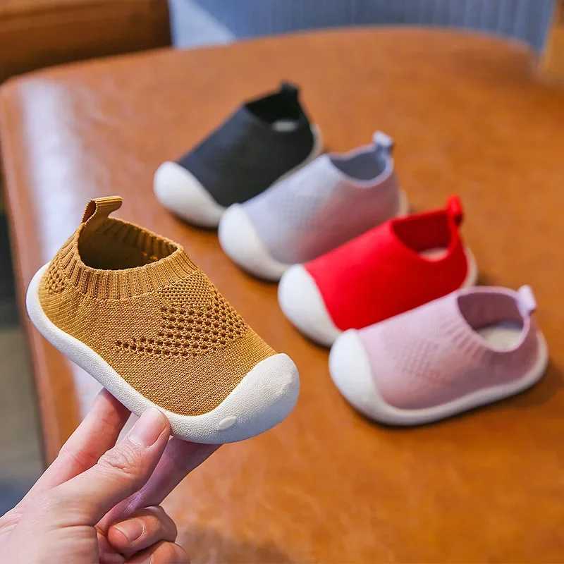 Baby Boys Casual Shoes Toddlers Girls Sneakers Stretch Fabric Kids Shoes Slip-on Soft Anti-skid Children Breathable Baby Flats XJ250712