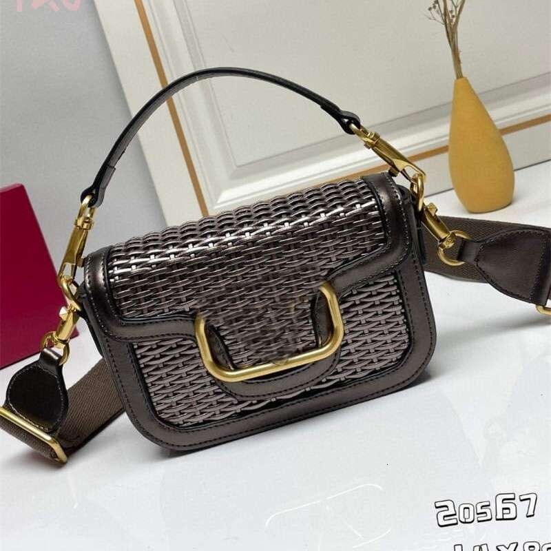 Leather Bag Bucket Bag Tote Bag Woven Saddle For Women New Spring Summer Cowhide High End Niche Crossbody Small Bag With Wide Shoulder Stra