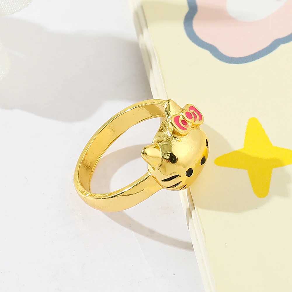 Sanrio Hello Kitty Rings Women Cartoon Simple Trendy Rings Sweet Girl Ring Holiday Gift for Friends w250716