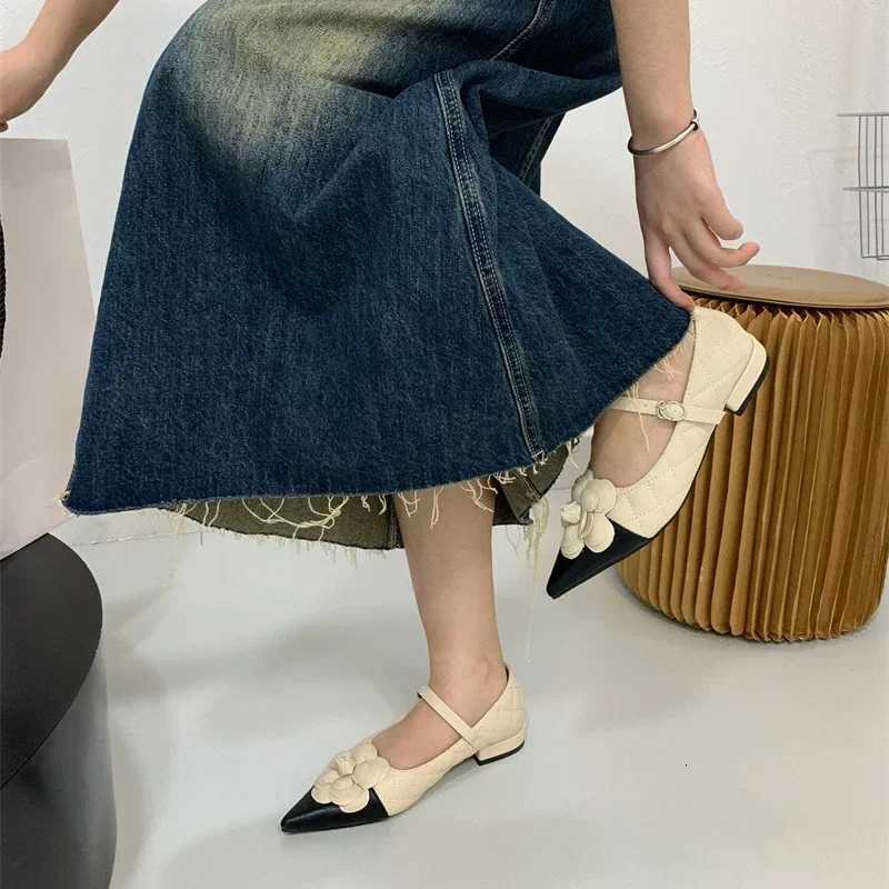 igh Quality Thick Heeled Casual Shoes for Women Korean Style Fi Shallow Mouth Flower Women Shoes Zapatos De Mujer 2024 XJ250712