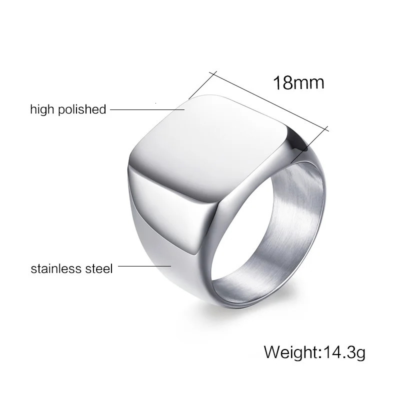 Vnox Gold Color Rings for Men Women Simple Glossy Stainless Steel Wedding Bands Signet Stacking Finger Ring Jewelry Gift 250708