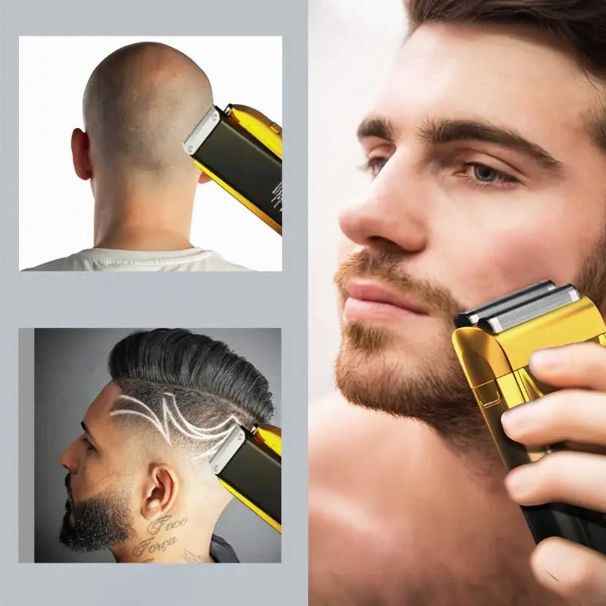 Beard Shaver Trimmer For Men Electric Beard Shaper Professional Barber LED Digital Display Rechargeable Lithium Battery G250712