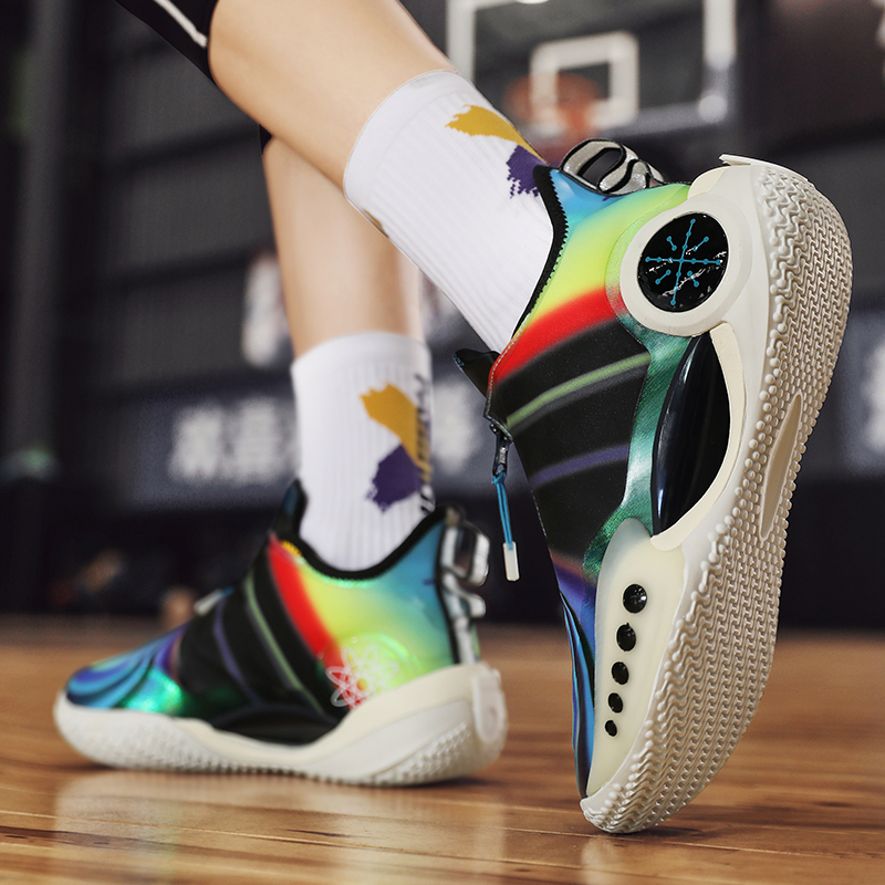 New Basketball Boots Men's Outdoor Sports Cushioning Anti-slip Basketball Shoes Breathable Sneakers