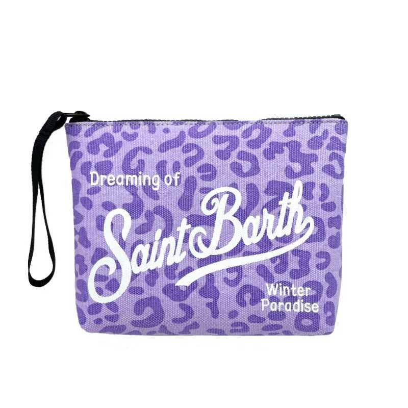 SAINT BARTH autumn and winter new handbag womens Clutch Bag leopard print canvas diving handbag