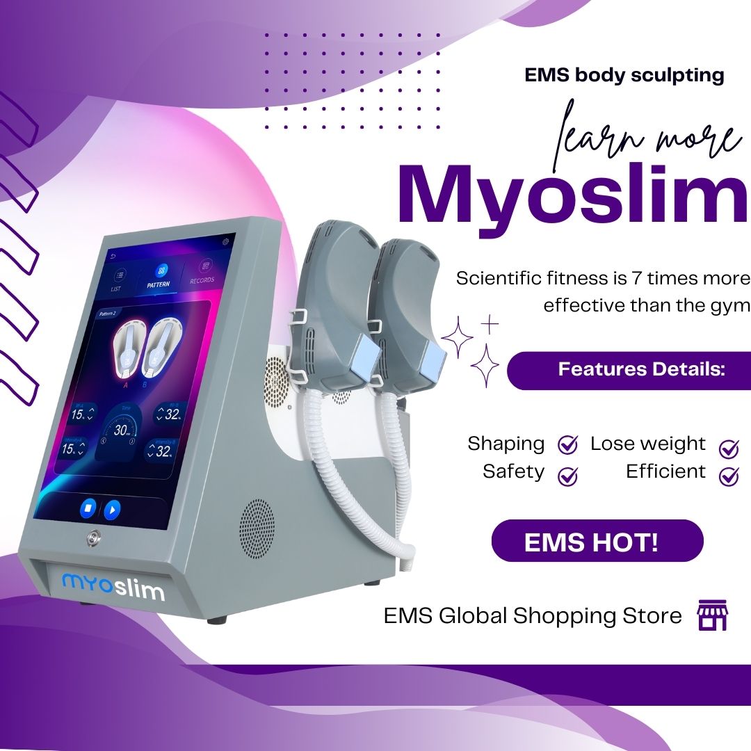 Myoslim Muscle Building Machine With Radio Frequency High Power Slimming Equipment For Spa Use Fat Reduction and Body Shaping