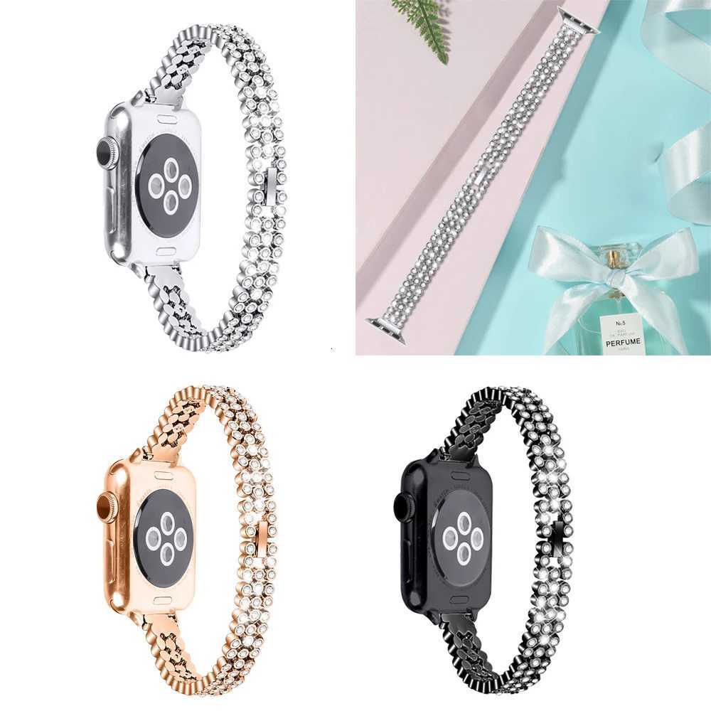 Diamond Metal Str For ple Series 10 9 8 7 6 5 4 3 Women Bracelet i tra 2 Band 49mm 38/40/41/42/44/45/46mm Str watchband Y250712