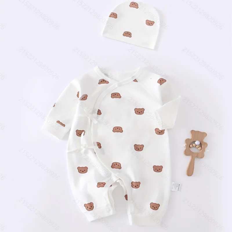 All Seasons Cute Infant Newborn Baby Romper Baby Boy Girl Bear Cotton Jumpsuit with Hat XJ250712