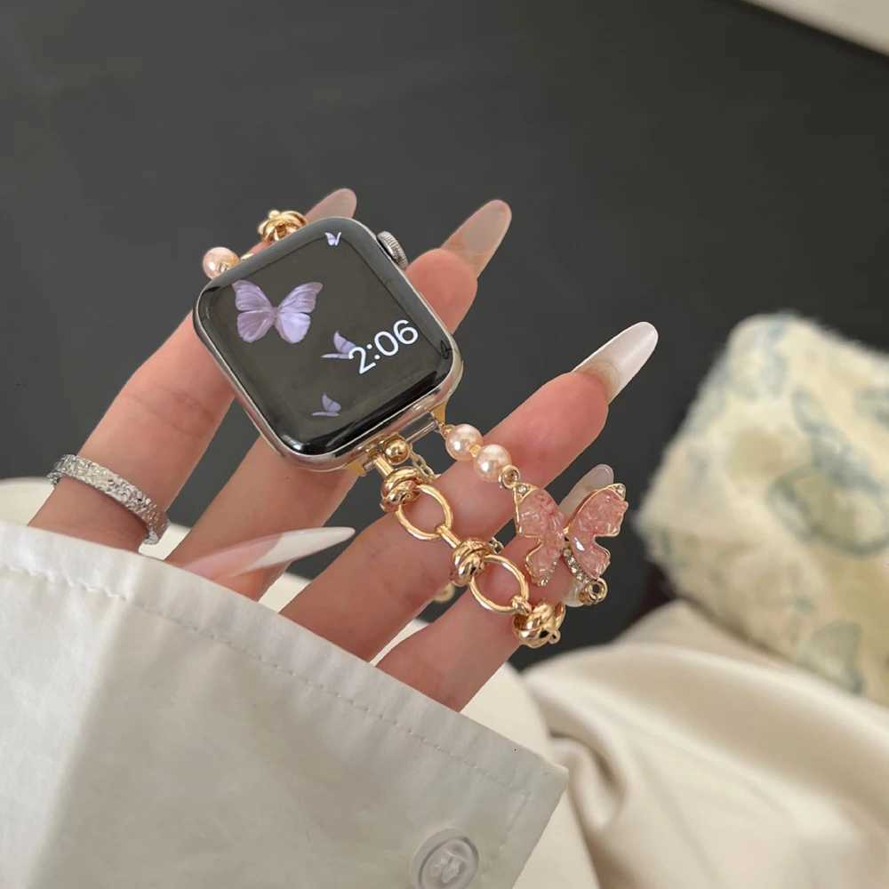 Diamond Strap for iWatch 10 9 8 7 42mm 45 46mm 49mm Pearl Wen Band for Apple Watch 38 40 41mm 6 5 SE 4 watchband Y250712