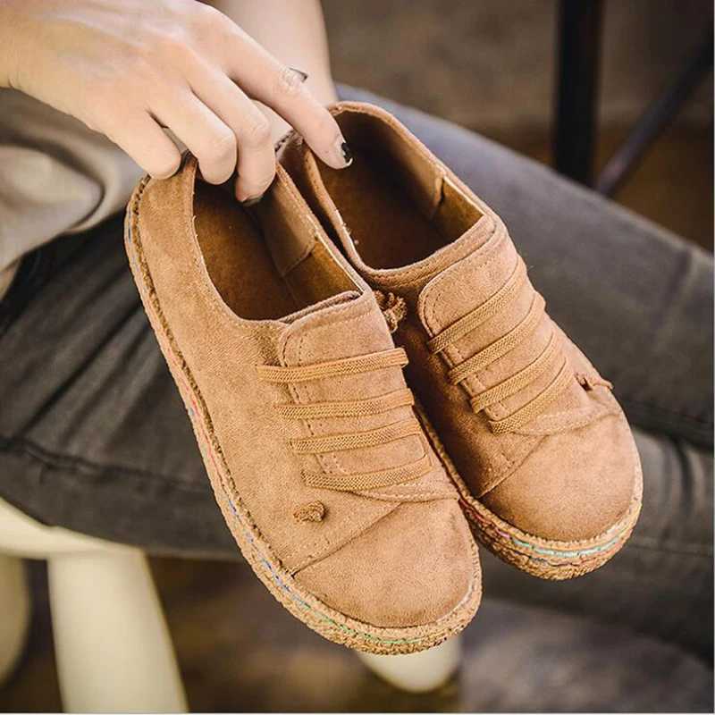 Womens Shoes Flat Bottom Lace-Up Loafers Ladies New Autumn Casual Outdoor Lazy Shoes Comfortable Light Solid Color Flat Shoes XJ250712