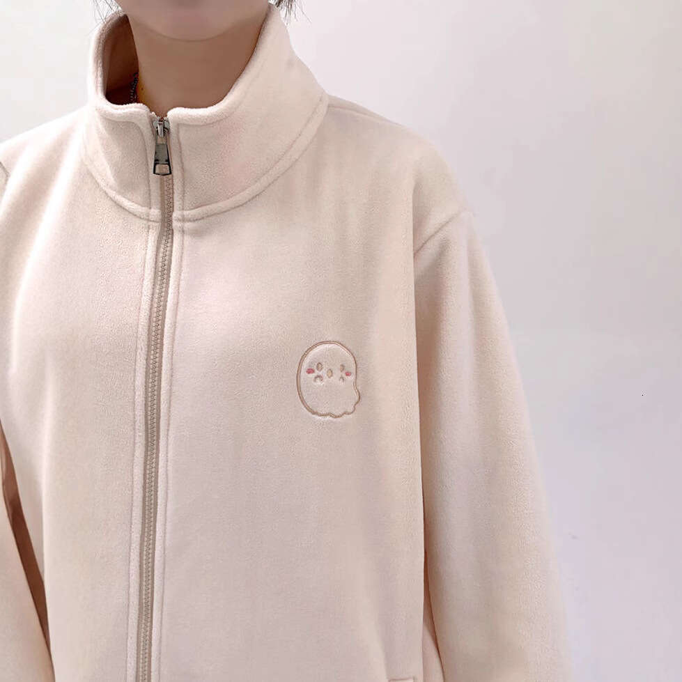 Sweatshirt Jacket Autumn Winter Women New Thickened Casual Loose Versatile Warm Ollie Fleece Top B5