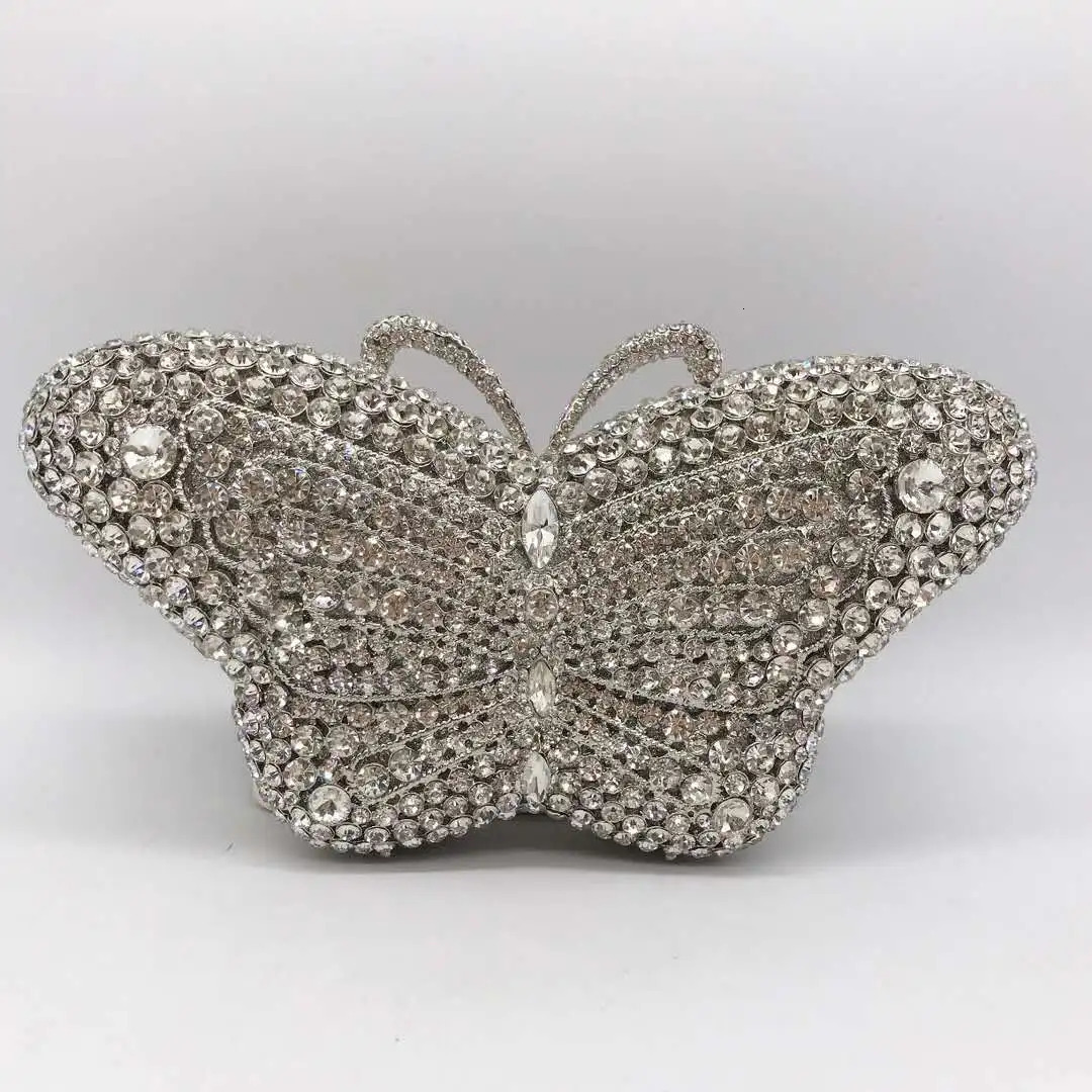 XIYUAN Butterfly RedBlue Clutch Bag Women Party Wedding Bride Evening Purse Rose Gold Fashion Day Clutches Bags 250703