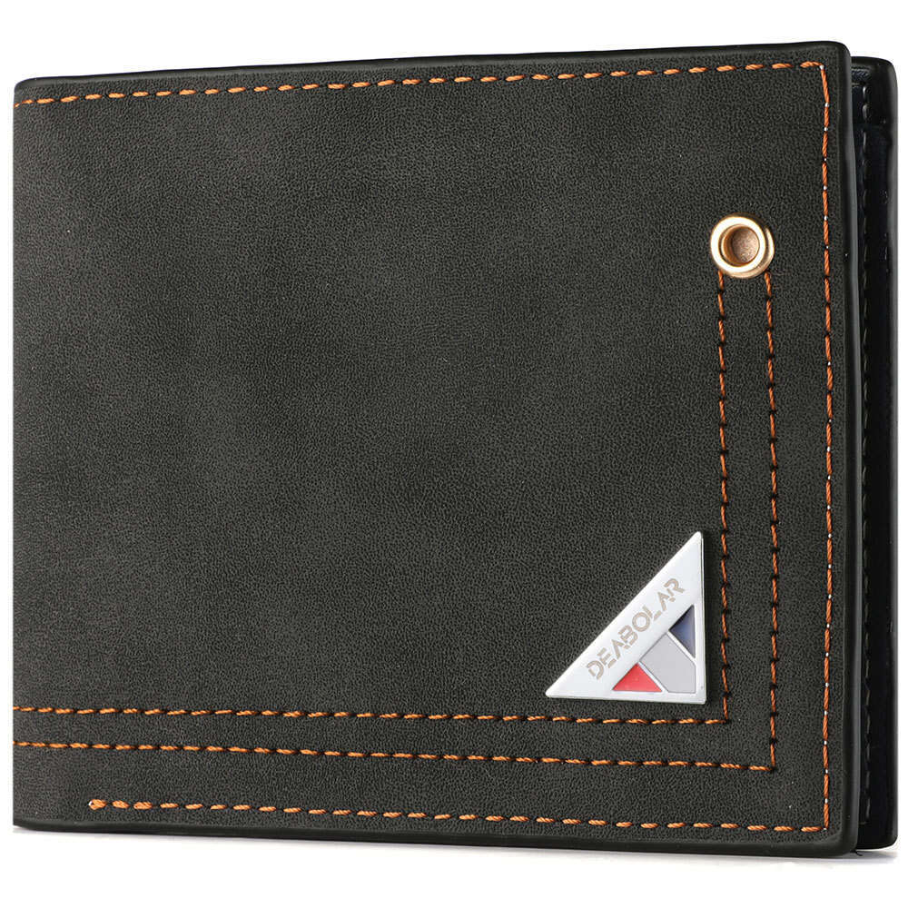 Men's New Multi-Card Slot PU Nubuck Leather Large Capacity Horizontal Wallet wallet designer mens wallet wallet designer mens wallet wallet desig