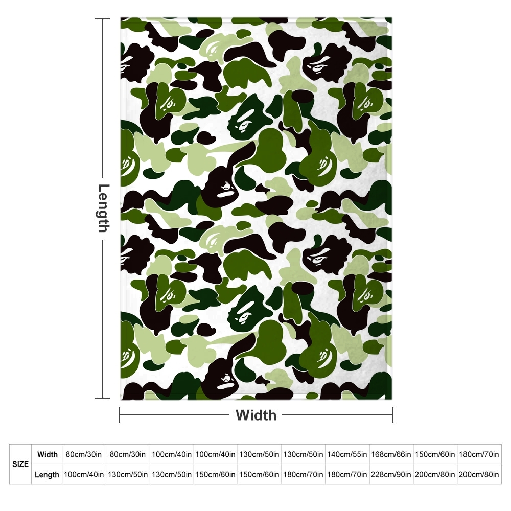 ddmythur Flannel blanket Anti-pilling flannel Air conditioning blanket camouflage camo blanket - green - view 3
