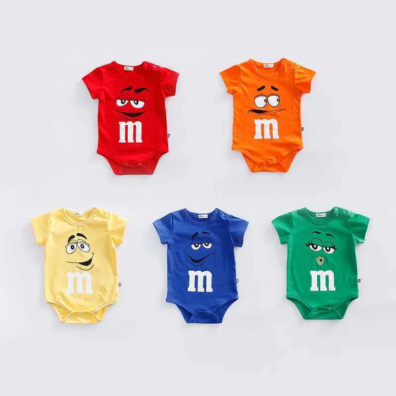 0-24months Baby Clothes Summer Short-sleeved Triangle Climbing Clothes Romper Toddler Costume Cotton Bodysuits Infant Jumpsuit W250712