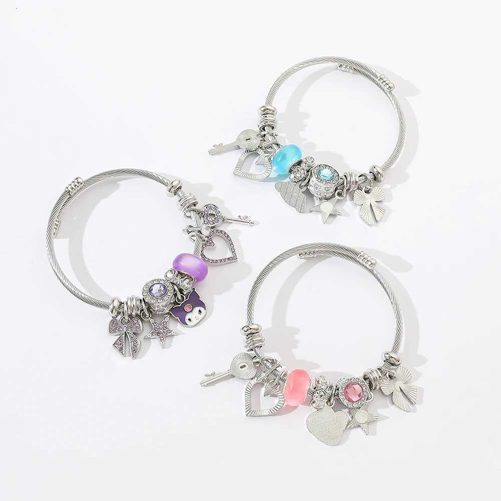 Sanrio Melody Kuromi Cinnamoroll Bracelet for Women Cartoon Anime Action Figures Jewelry Birthday Accessories Gift w250716