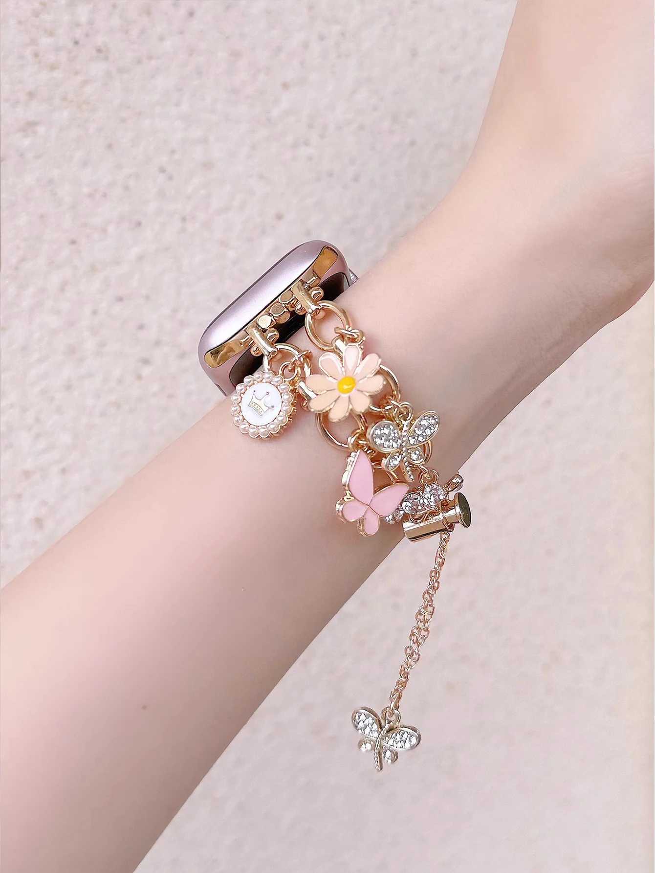 1pc Luxury Rhinestone Dual Str Bands Compatible With 38/40/41/42/44/45/46/49mm ple tra/SE/Series watchband Y250712