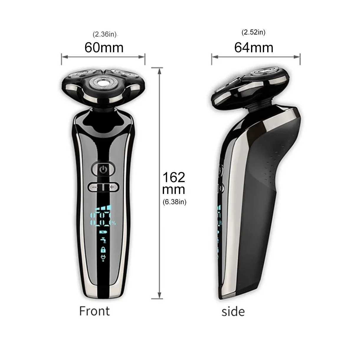 5 in 1 USB Rechargeable Mens Beard Trimmer Waterproof 4D Dry Wet Digital Display Shaver Razor Washable Shaving Machine G250712