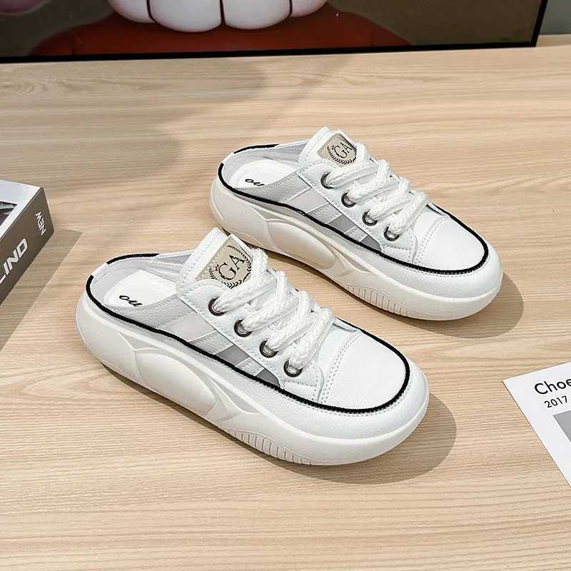Summer New Half Slippers Baotou Casual Womens Sneakers Outdoor PU Walking Shoes Women Shoes Designer Sneakers for Women XJ250712