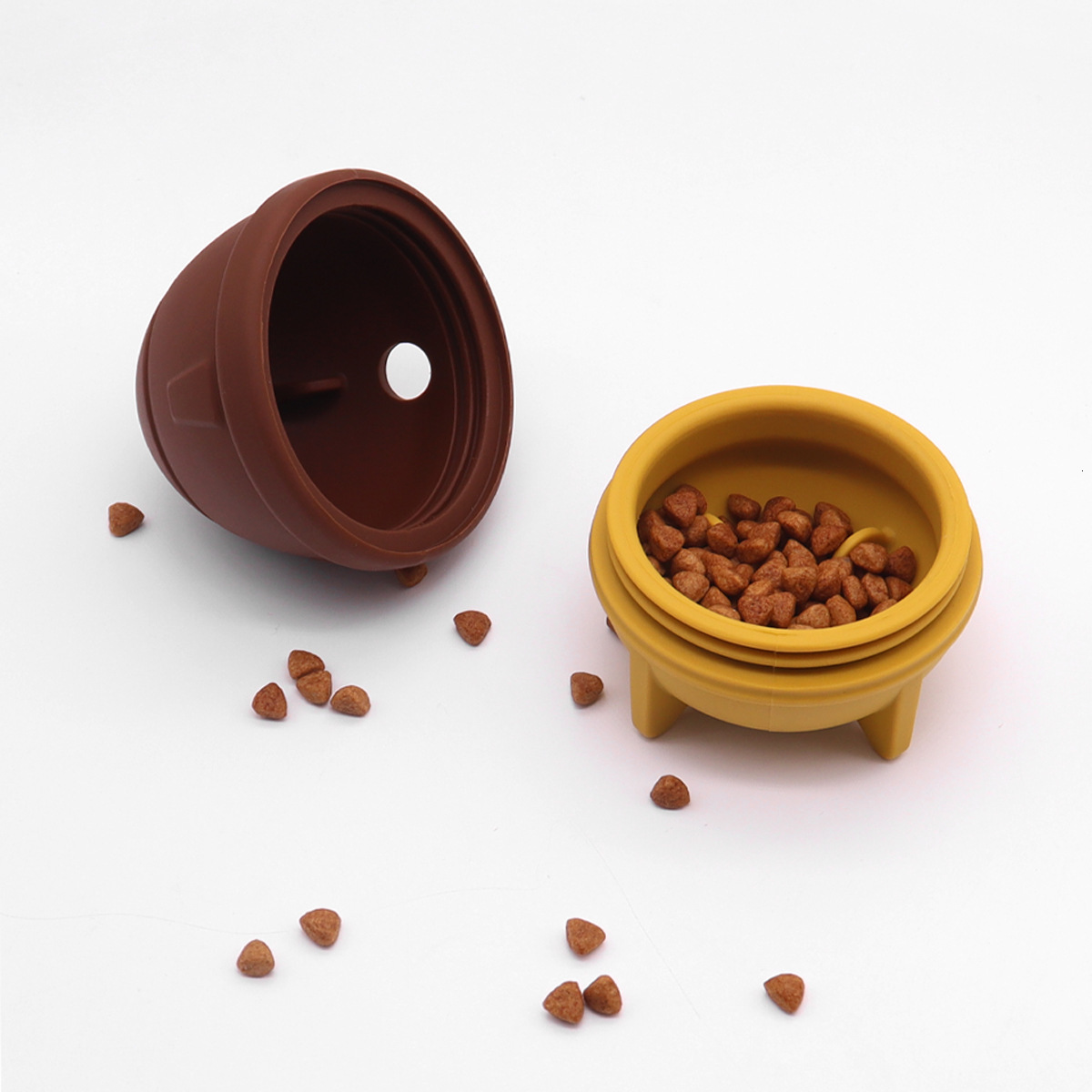 Pet Chew-Resistant Ball Silicone Teething Educational Dog Self-Entertainment Boredom Relief Treat Dispensing Toy