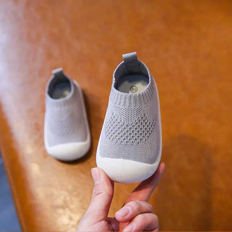 Baby Boys Casual Shoes Toddlers Girls Sneakers Stretch Fabric Kids Shoes Slip-on Soft Anti-skid Children Breathable Baby Flats XJ250712