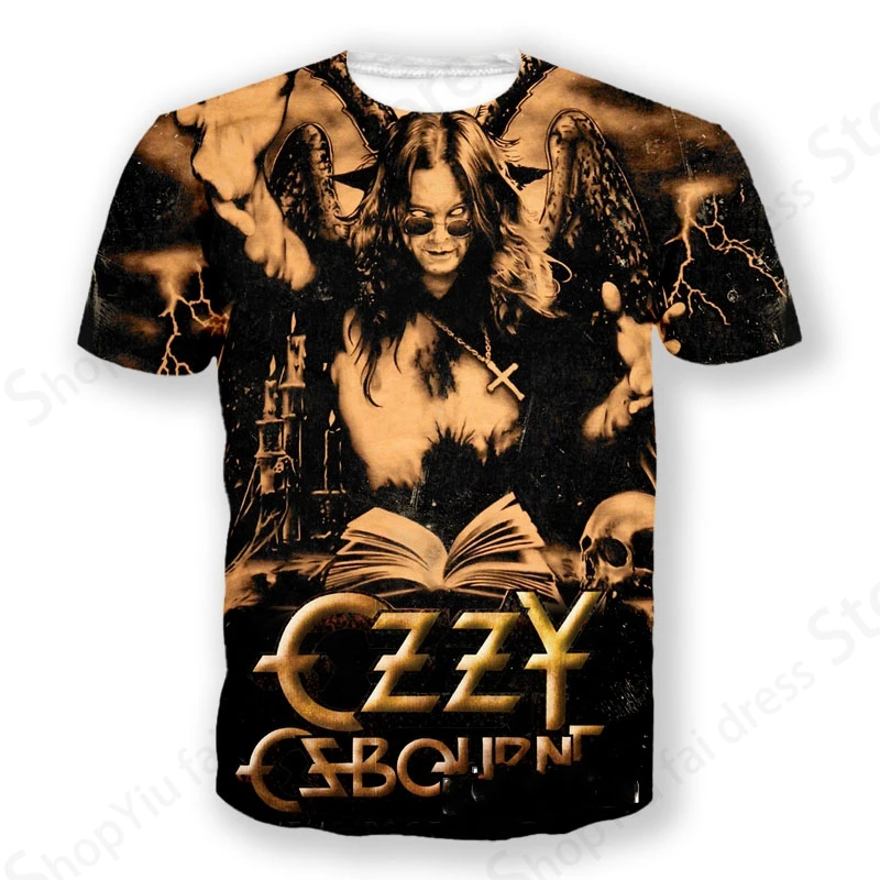 Rock Band T Shirt Ozzy Osbourne 3d Printed Tshirt Men Women Fashion T-shirt Hip Hop Tops Tees Graphic T-shirts Men Clothes Kids