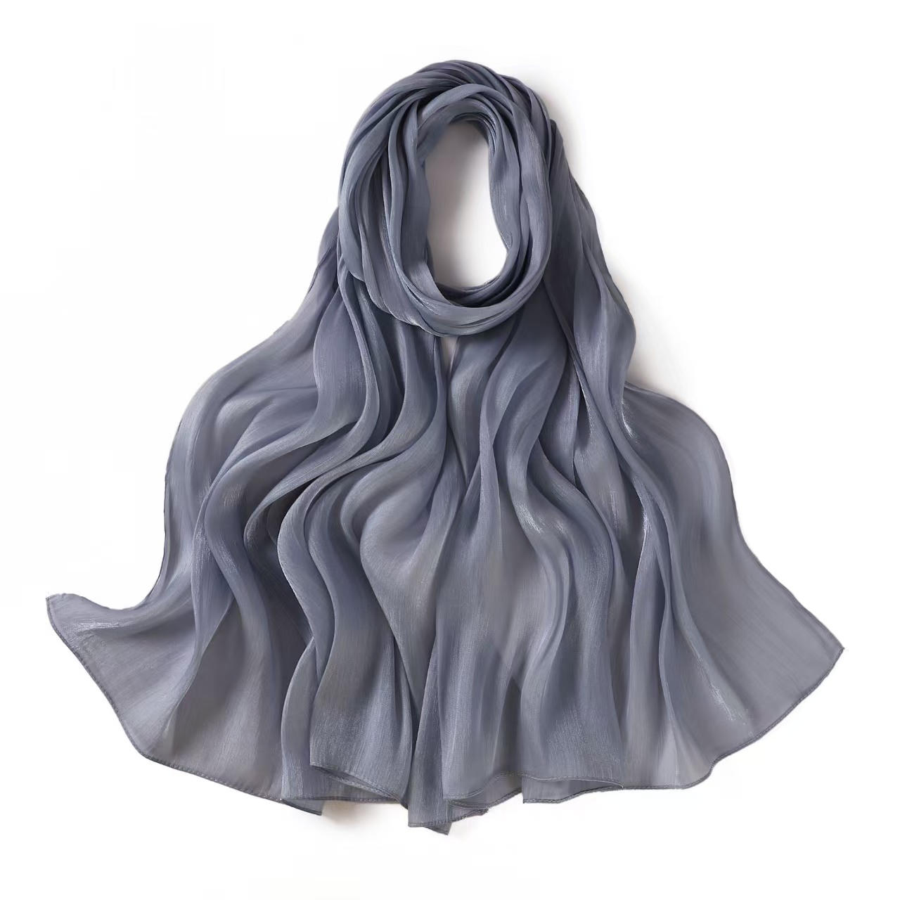 T1198 new silk smooth island crepe satin shiny long scarf ladies versatile shawl headscarf