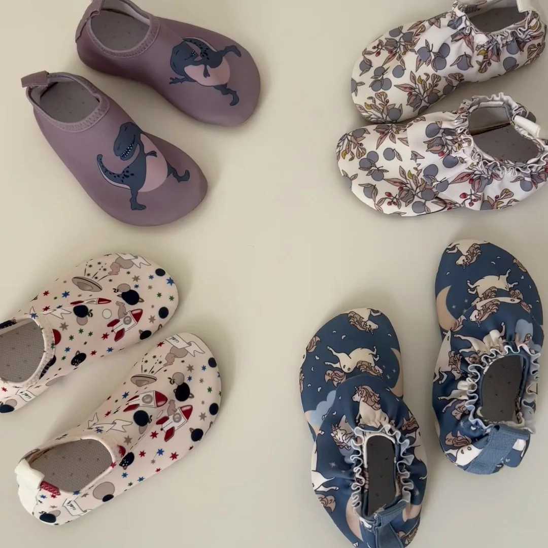 Toddler Kids Swim Water Shoes Non-Slip Quick Dry Barefoot Aqua with Cute Prints Baby Girls Boys Beach Pool Surfing ShoesXJ250712